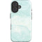 Marbleized Mint iPhone 16 Plus Impact Case